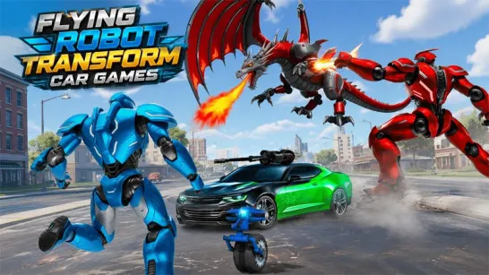 Flying Robot Transform Car Games game Play Flying Robot Transform Car Games game