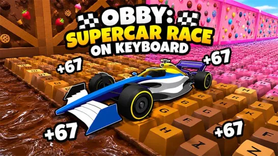 Obby: Supercar Race on Keyboard game Play Obby: Supercar Race on Keyboard game