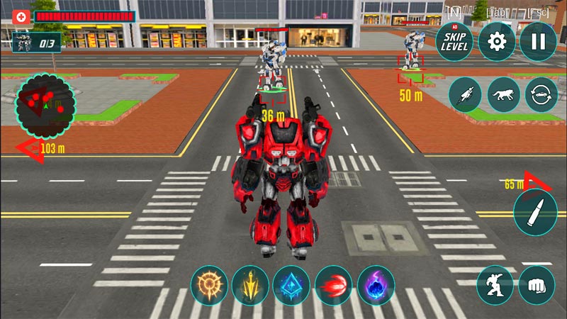 Flying Robot Transform Car Games